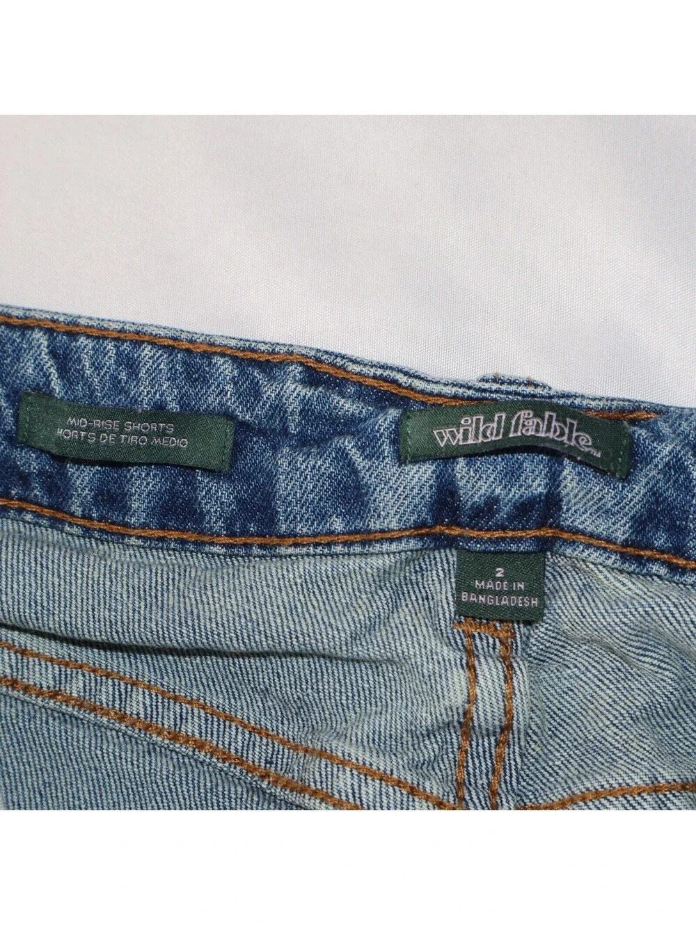 Wild Fable Girls Mid-Rise Denim Shorts Size 2 Blue